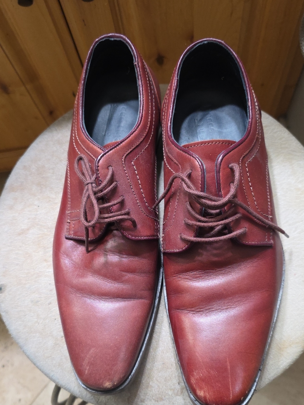 Bacco Bucci Studio Men's Lace-Up Oxfords in Burgundy Red